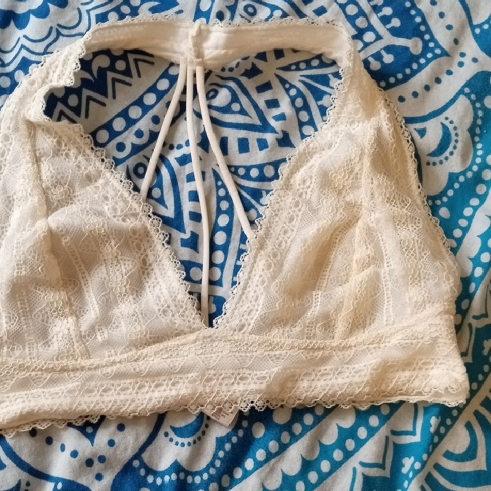 Nanette Lepore Lace Halter Camisole - Cream